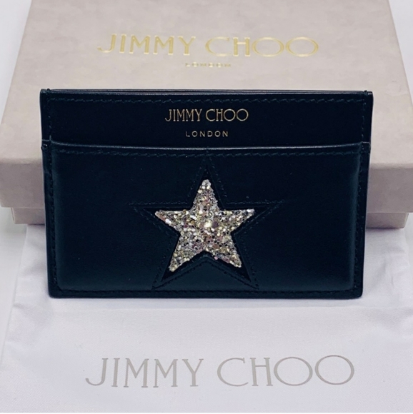 NWT Jimmy Choo black leather card holder $295.00 - Picture 9 of 9